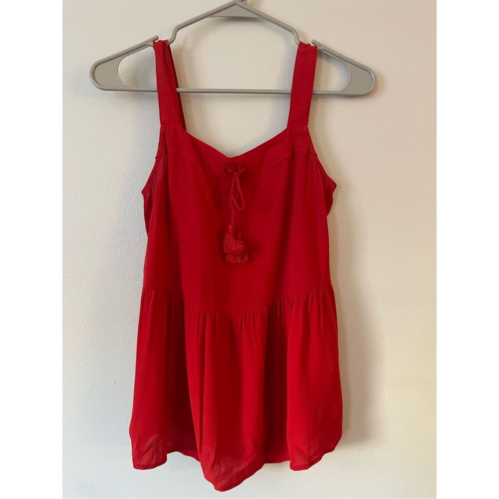 Banana Republic Womens XS Red Tank Top Square Neck New Without Tags